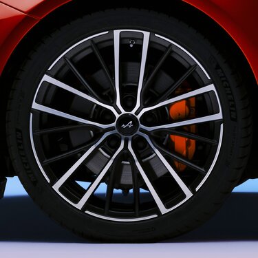 Alpine A110 S - 18" GT Race black diamond-polished wheels