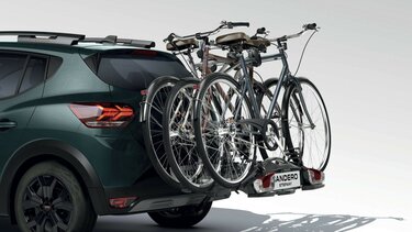 Fahrradträger auf Dacia Sandero montiert