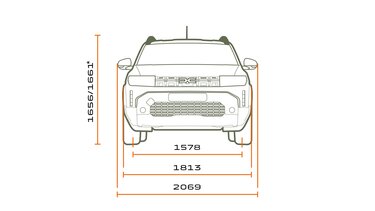Afmetingen - modulaire indeling - Dacia Duster 