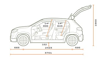 Dacia Spring - dimensions