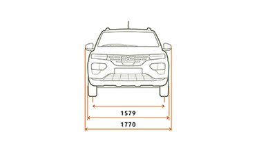 Der neue Dacia Spring – Abmessungen vorne