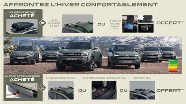 Offres accessoires hiver - Dacia Nouveau Duster et Jogger