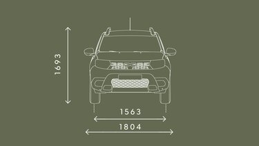 New Duster front-end dimensions