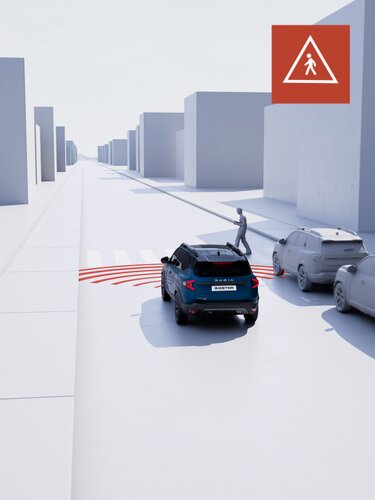 Advanced emergency braking system (pedestrian, two-wheelers and junctions) - Dacia Bigster