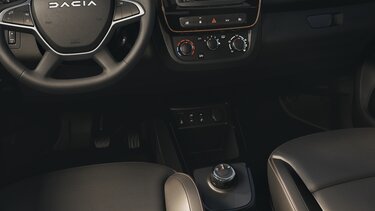 Odkladací priestor Nového modelu Dacia Spring