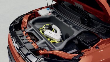 Engine compartment storage tray - Spring