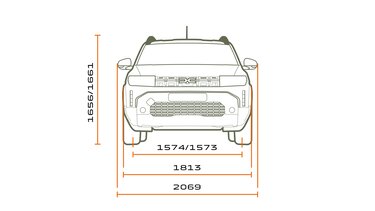 Afmetingen - modulaire indeling - Dacia Duster 