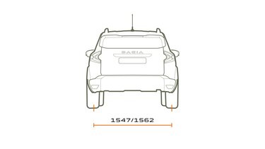 Rozměry – modulární uspořádání – Dacia Duster 