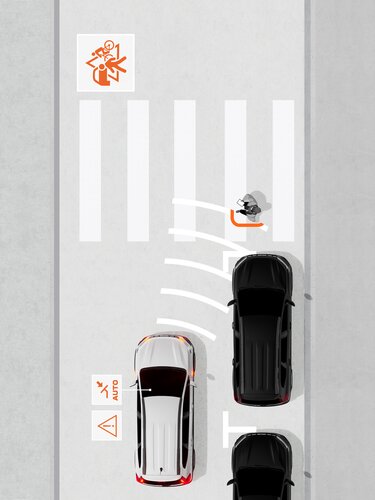 Dacia Jogger - Aktiver Notfall-Bremsassistent mit Fußgänger-/Fahrraderkennung