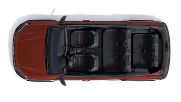 Nieuwe Dacia Jogger - indeling interieur van auto met 7 zitplaatsen 
