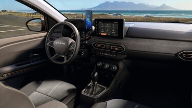visual lifestyle interior de um veículo Dacia