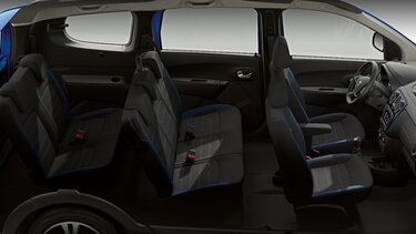 Dacia Lodgy Stepway seria limitowana Techroad Czerwony Fusion - Widok wnętrza samochodu