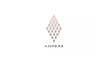 Ampere Logo auf weißem Hintergrund