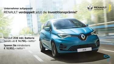 Renault ZOE Investitionsprämie
