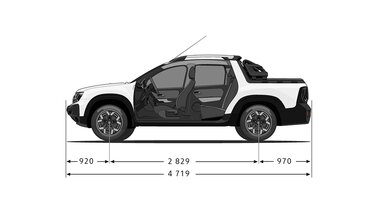 Renault Duster OROCH - dimensões laterais