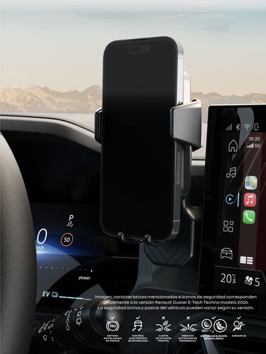 Renault Duster - a phone holder to stay connected