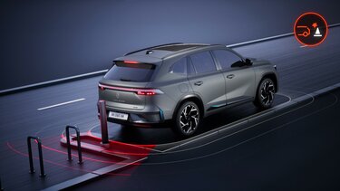Renault Koleos: advertencia de choque trasero