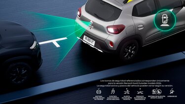 Cámara de visión trasera del Renault Kwid