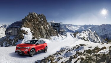 Der Renault Megane E-Tech 100% elektrisch im Schnee