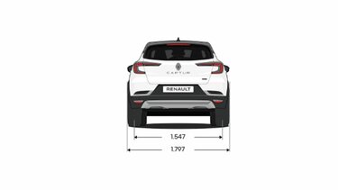 Abmessungen Heck – Renault Captur E-Tech Full Hybrid