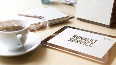 Renault Service Webseite auf dem Tablet