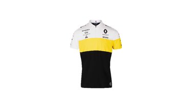 F1 Renault Kollektionen Baumwoll-Poloshirt, schwarz
