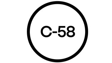 Etiqueta libre circulación por la C-58