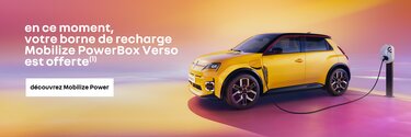 Renault 5 E-Tech 100% électrique - borne recharge - offre
