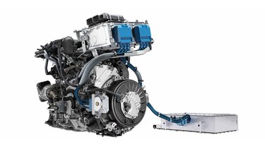 Austral E-Tech full hybrid engine with white background