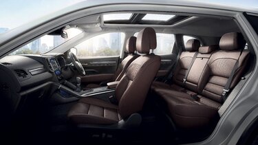 Renault KOLEOS interior, front and rear seats in the cabin
