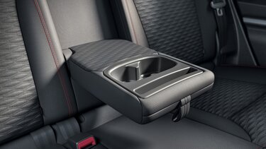 rear armrest with cup holders