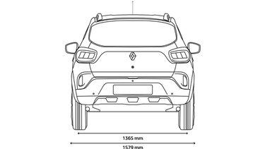 KWID rear dimensions