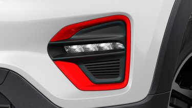 DRL with red accents 