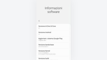 versione software Android