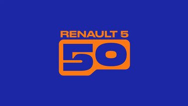 Renault 5 50 ans logo bleu