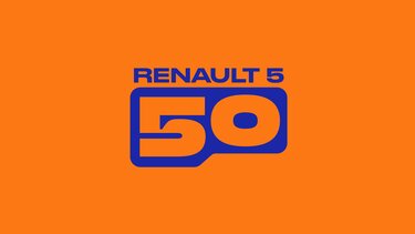 Renault 5 50 ans logo orange