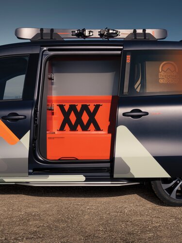 box extérieur étanche - Renault Showcar Kangoo Hippie Caviar Motel E-Tech 100% électrique