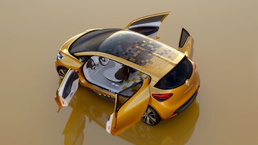 Renault R-SPACE  Concept Car mit offenen Türen aus der Vogelperspektive