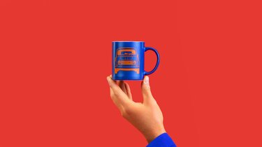 60 ans 4L - mug bleu