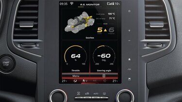 Renault Sport Monitor képernyő: technológiai innovációk