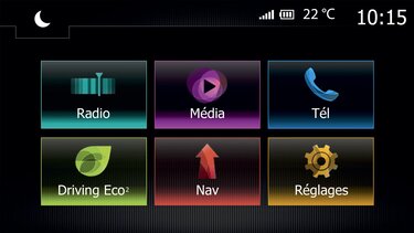 Media Nav Evolution Display in einem Renault Fahrzeug