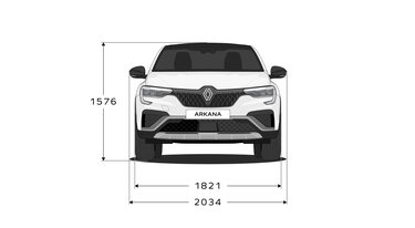 afmetingen - modulair design - Renault Arkana E-Tech full hybrid
