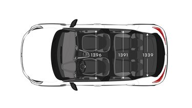 Dimensions -  vue d'en haut - Renault Captur E-Tech full hybrid