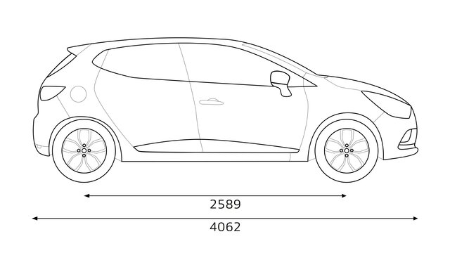 Renault clio размеры