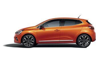 CLIO orangefarbenes Außendesign Profil