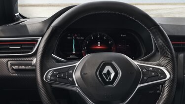 Detailaufnahme vom Cockpit des Renault CLIO