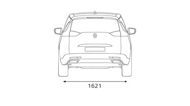 Renault ESPACE dimensions face arrière