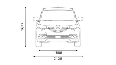 Renault ESPACE medidas de la parte delantera