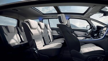 Innenraum, Front- und Rücksitze, Glasdach des Renault Espace