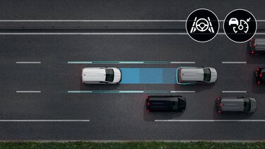 Renault Kangoo E-Tech - hulp voor de bestuurder op de snelweg en in de file